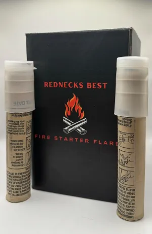 Fire Starter Flare Ultimate Backcountry Fire Starter Campfires, Bonfires & Backcountry Ignites Damp Wood & Burns up to 7 Minutes, Waterproof & Windproof Ignition 12 Pack (12)