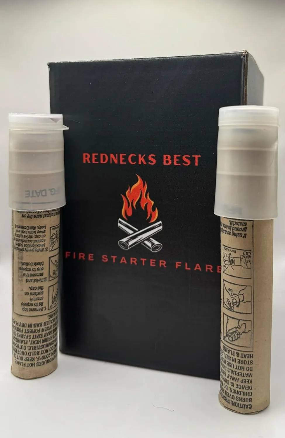 Fire Starter Flare Ultimate Backcountry Fire Starter Campfires, Bonfires & Backcountry Ignites Damp Wood & Burns up to 7 Minutes, Waterproof & Windproof Ignition 12 Pack (12)