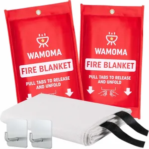 Fire Suppression Blanket - Waterproof, Oil-Resistant, Fiberglass Fire Blanket for Home, Kitchen, Grill, BBQ, Fireplace with Rapid Deployment | Reusable High Heat Resistant Safety Sheet