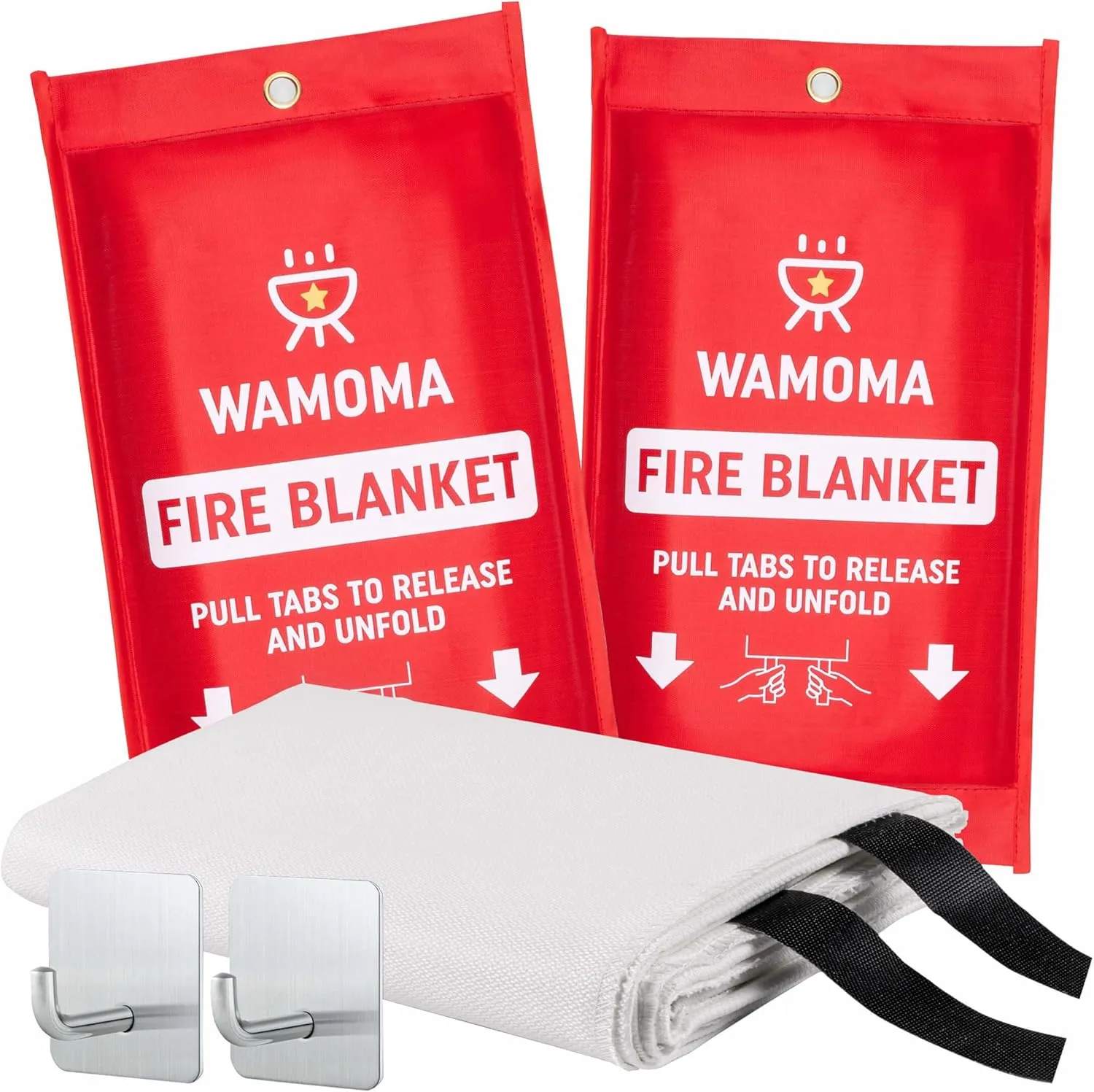 Fire Suppression Blanket - Waterproof, Oil-Resistant, Fiberglass Fire Blanket for Home, Kitchen, Grill, BBQ, Fireplace with Rapid Deployment | Reusable High Heat Resistant Safety Sheet