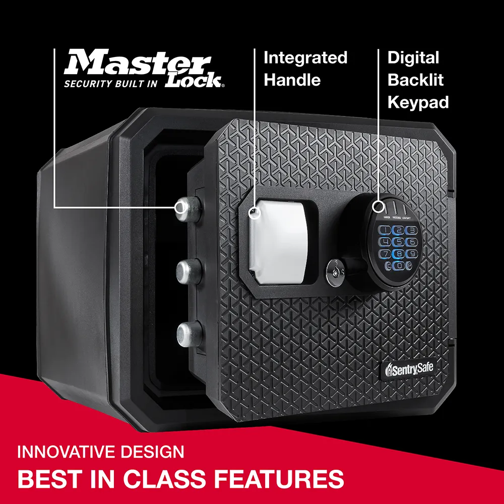 Fireproof and Waterproof Safe with Backlit Digital Keypad and Override Key FPW082HTC