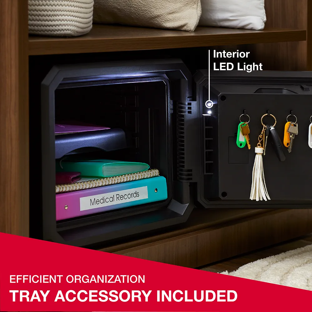 Fireproof and Waterproof Safe with Backlit Digital Keypad and Override Key FPW082HTC