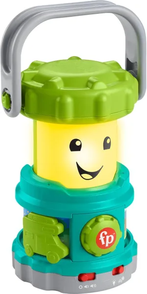 Fisher-Price Baby Learning Toy Laugh & Learn Camping Fun Lantern, Pretend Camping Gear with Lights & Music for Infants Ages 6  Months