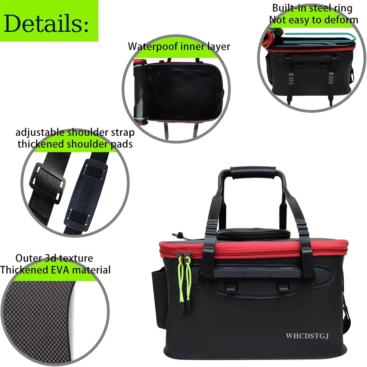 Fishing Bucket, Versatile Foldable Portable Fishing Bucket The 6 Gallon EVA Fish Bucket is Suitable for Storing Live Fish and Fresh Bait.…