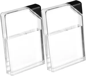 Flat Water Bottle 2-pack Portable Leakproof -free Plastic Square Shape for Daily Use Travel Gym School