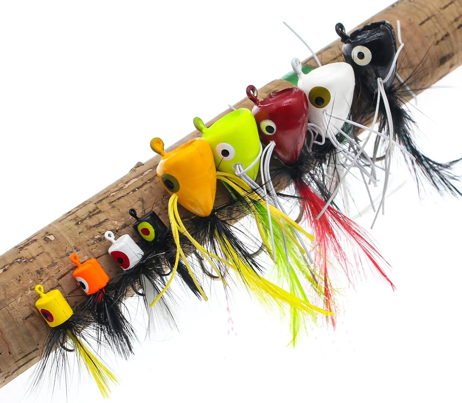 Fly Fishing Poppers Topwater Fishing Lures Assortment Kit Dry Wet Flies for Bass Trout Bluegill Panfish Salmon