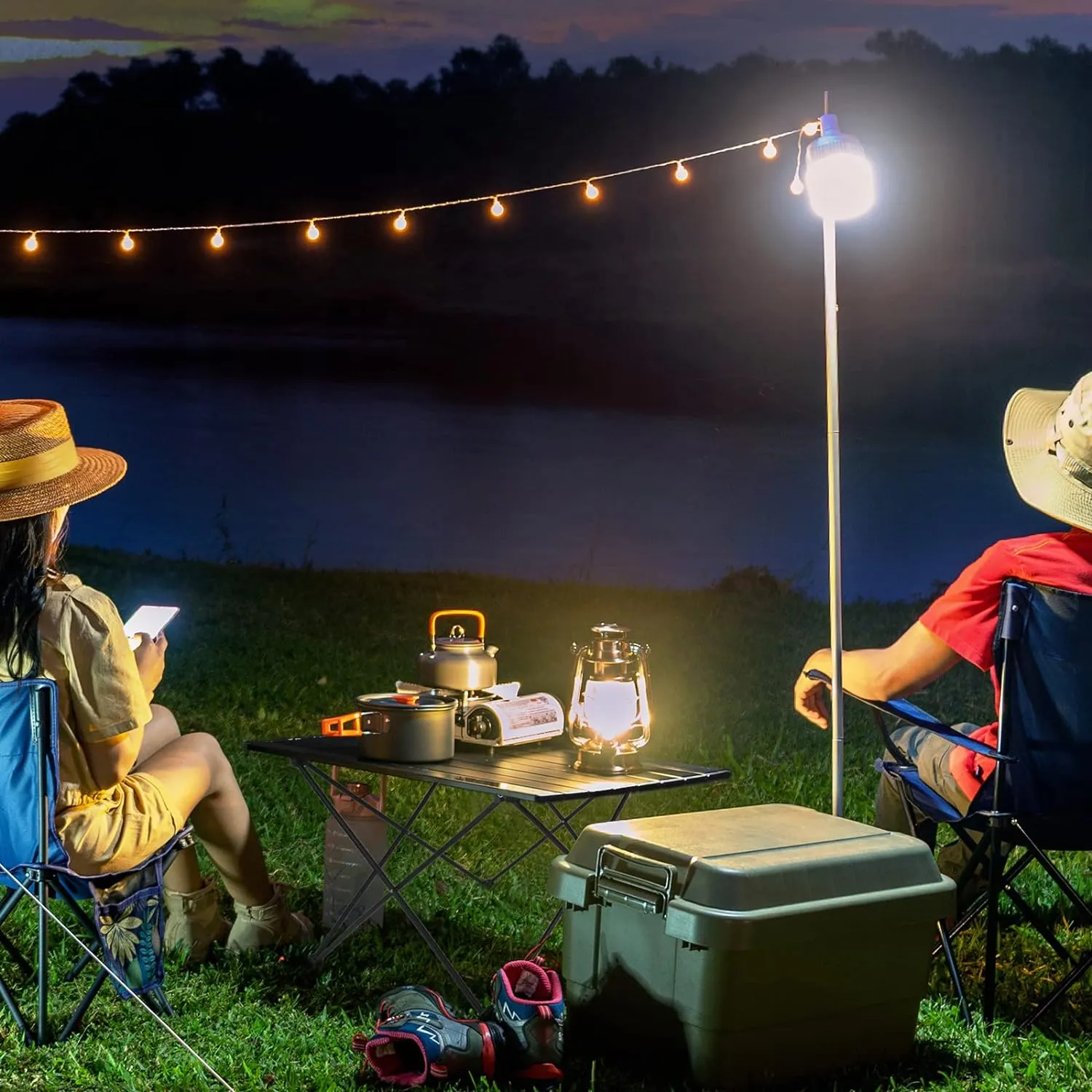 Foldable Camping Side Table, Ultralight Small Beach Table Aluminum, Portable Outdoor Table with Carry Bag and Storage for Picnic, Grill, Hiking, Fishing, Sand, Camping Essentials(L)