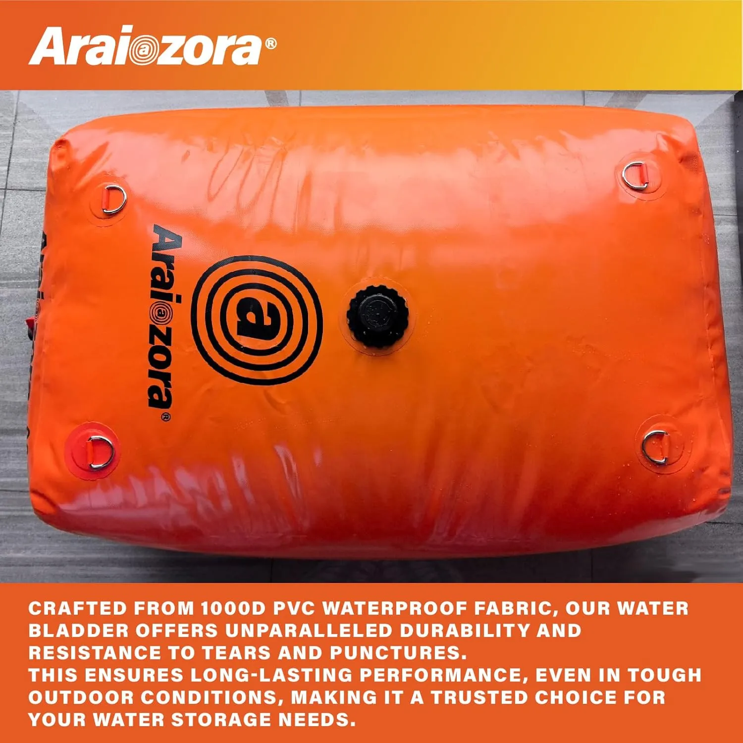 Foldable Water Bladder Tank,60 Gal/240L Portable Large Capacity Soft Water Bag Storage Container