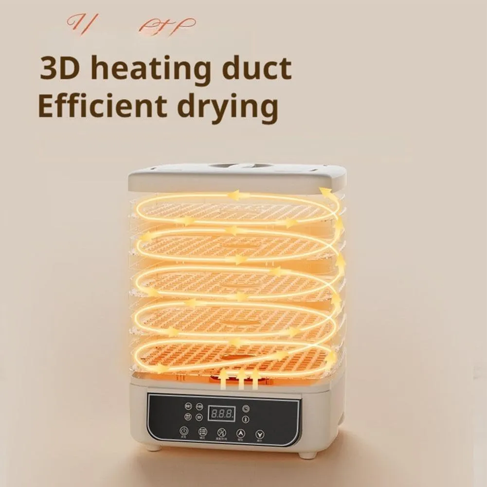 Food Dehydrator Machine, 5 Trays Food Dryer, Electric Fruit Drying Machine, Digital Adjustable Timer & Temperature Control, Food Dried Machine for Fruits Snacks Dog Treats