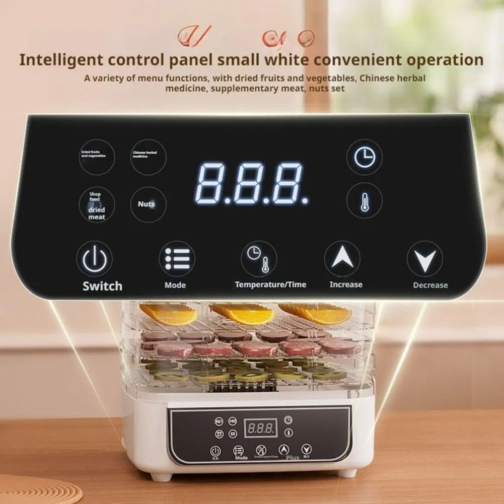 Food Dehydrator Machine, 5 Trays Food Dryer, Electric Fruit Drying Machine, Digital Adjustable Timer & Temperature Control, Food Dried Machine for Fruits Snacks Dog Treats
