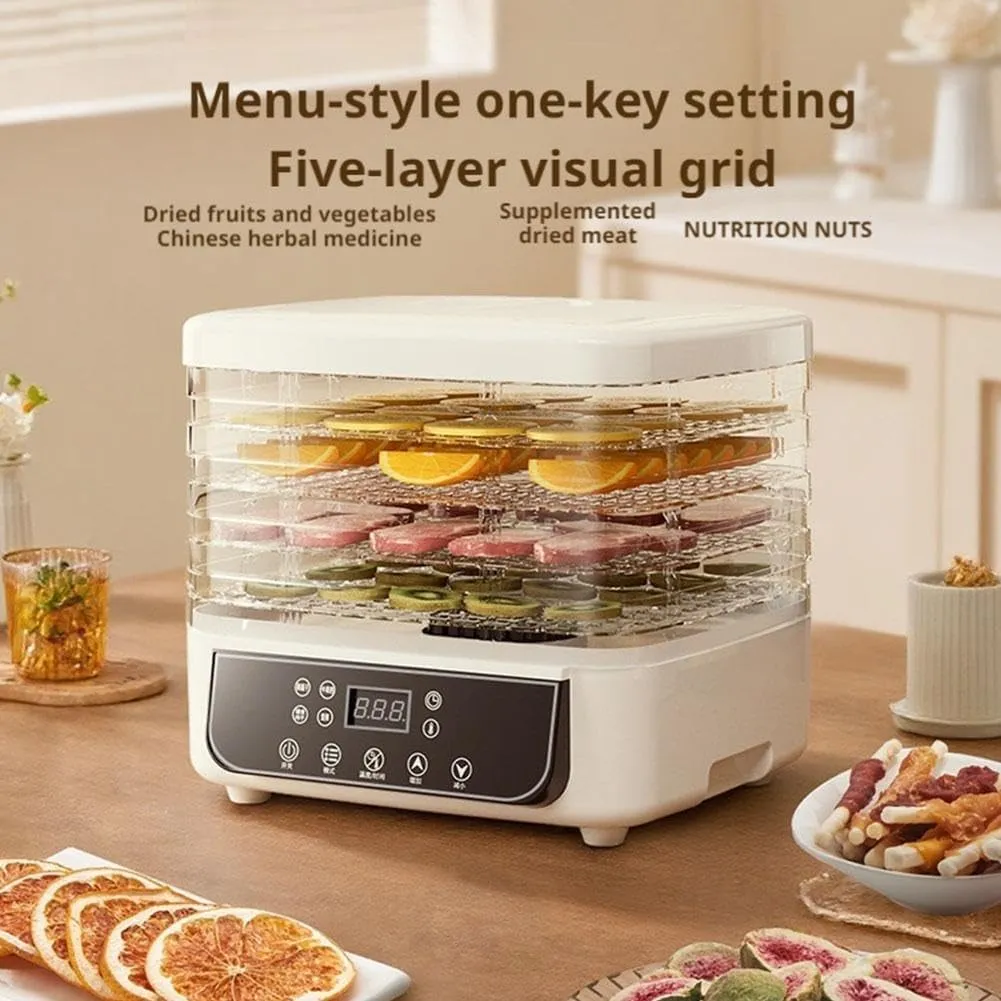 Food Dehydrator Machine, 5 Trays Food Dryer, Electric Fruit Drying Machine, Digital Adjustable Timer & Temperature Control, Food Dried Machine for Fruits Snacks Dog Treats