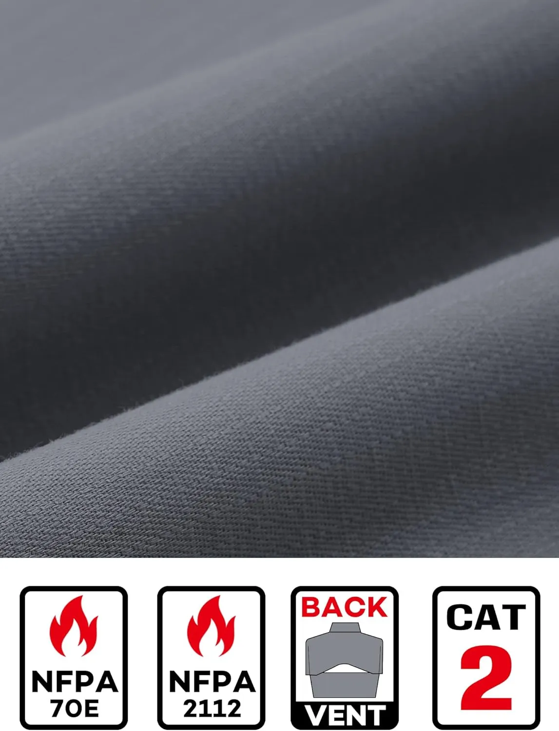 FR Ristop Shirts for Men 6.5oz 100% Cotton Flame Resistant Fr Shirts NFPA2112 Men's Fire Retardant Welding Shirt