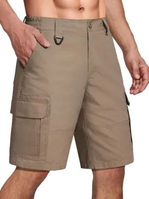 FREE SOLDIER Men's Hiking Cargo Shorts Water Resistant Quick Dry Lightweight Shorts for Hiking Cargo Casual with 10 Pockets