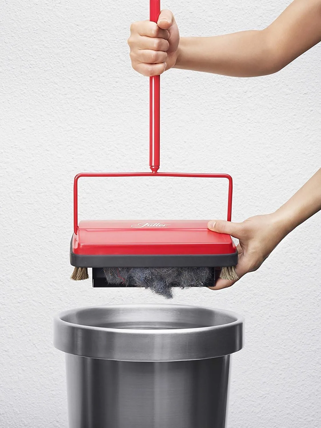 Fuller Brush 17052 Electrostatic Carpet & Floor Sweeper - 9" Cleaning Path - Lightweight - Ideal for Crumby Messes - Works On Carpets & Hard Floor Surfaces - Red