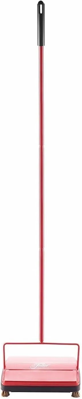Fuller Brush 17052 Electrostatic Carpet & Floor Sweeper - 9" Cleaning Path - Lightweight - Ideal for Crumby Messes - Works On Carpets & Hard Floor Surfaces - Red