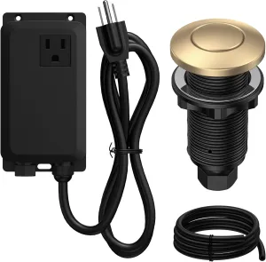Garbage Disposal Air Switch Kit -Professional, Sink Top Waste Disposer On/Off, Air Button Food Disposals Part, UL Listed