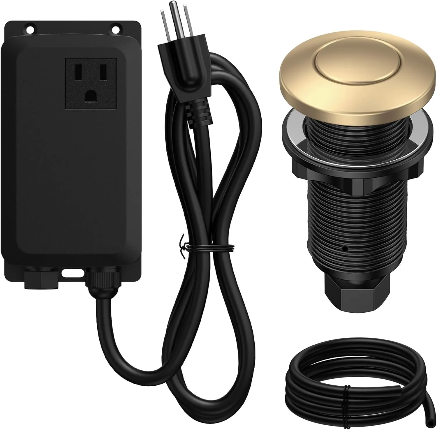 Garbage Disposal Air Switch Kit -Professional, Sink Top Waste Disposer On/Off, Air Button Food Disposals Part, UL Listed