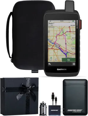 Garmin Montana 750i, Rugged GPS Handheld with Built-in inReach Technology and 8-megapixel Camera | Road and Trail Mapping, Glove-Friendly 5" Color Touchscreen, Multi-GNSS with Signature Gift Bundle