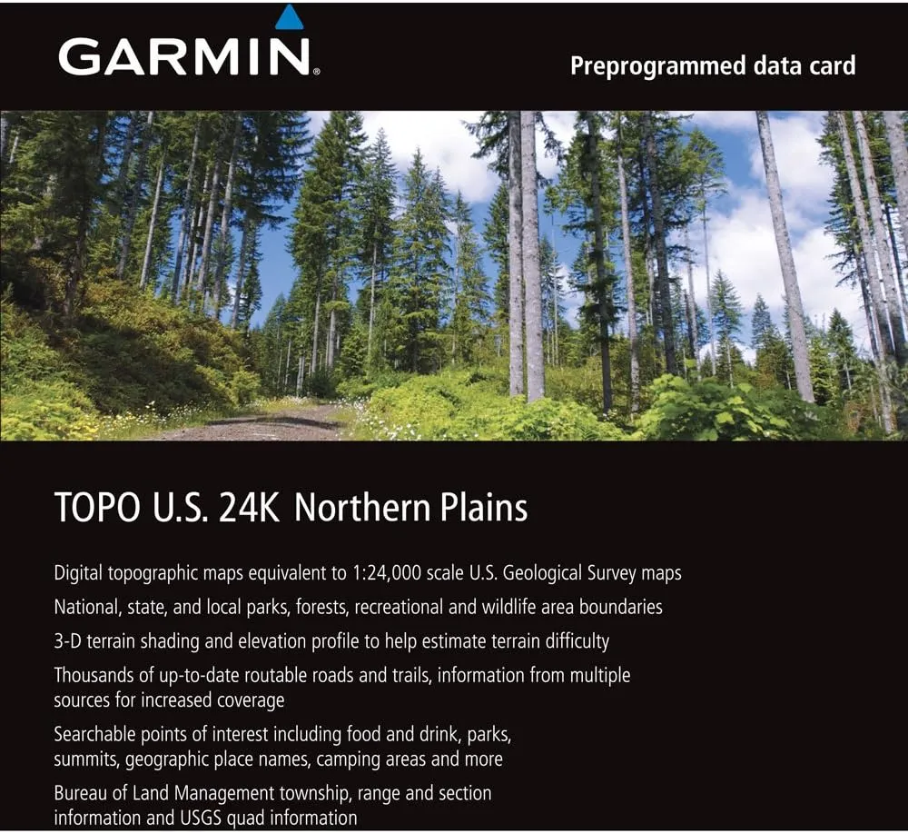 Garmin TOPO! 2009 Northern Plains/North Dakota/South Dakota/Minnesota/Nebraska/Iowa Map microSD Card