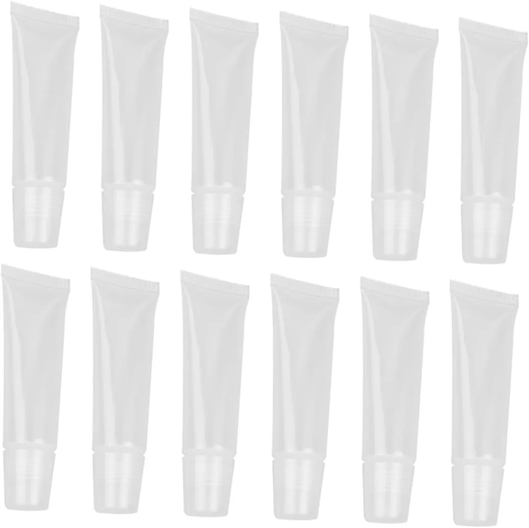 Gatuida 80Pcs Portable Cosmetic Dispenser Transparent Squeeze Bottles for Travel Refillable Makeup Containers for Lip Gloss Creams and Liquid Soaps