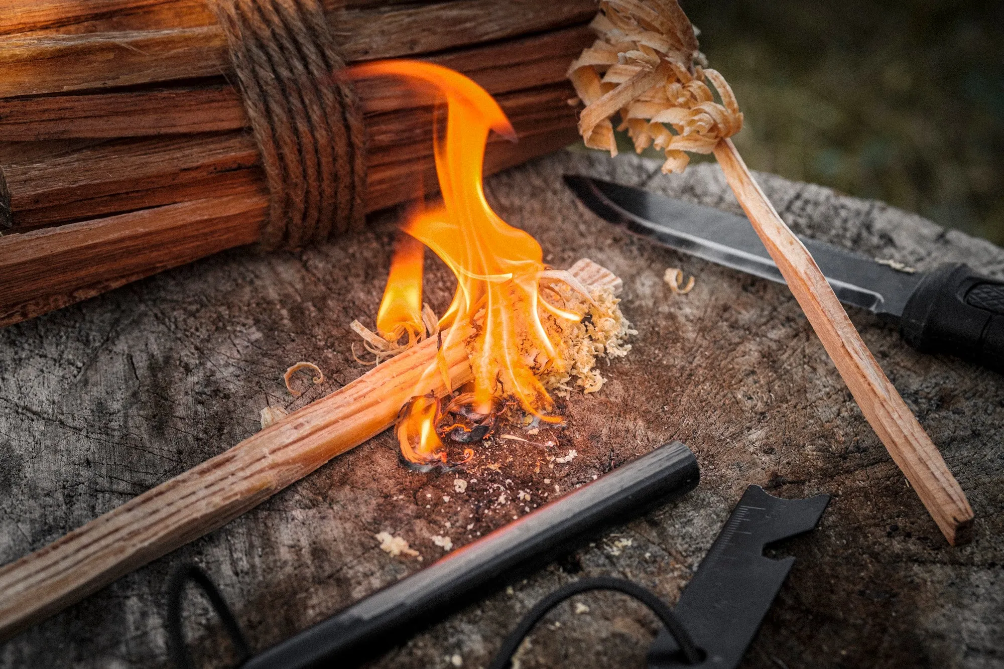 GB2 Fatwood Fire Starter – All-Natural Emergency Tinder in Shavings, Sticks, and Kits