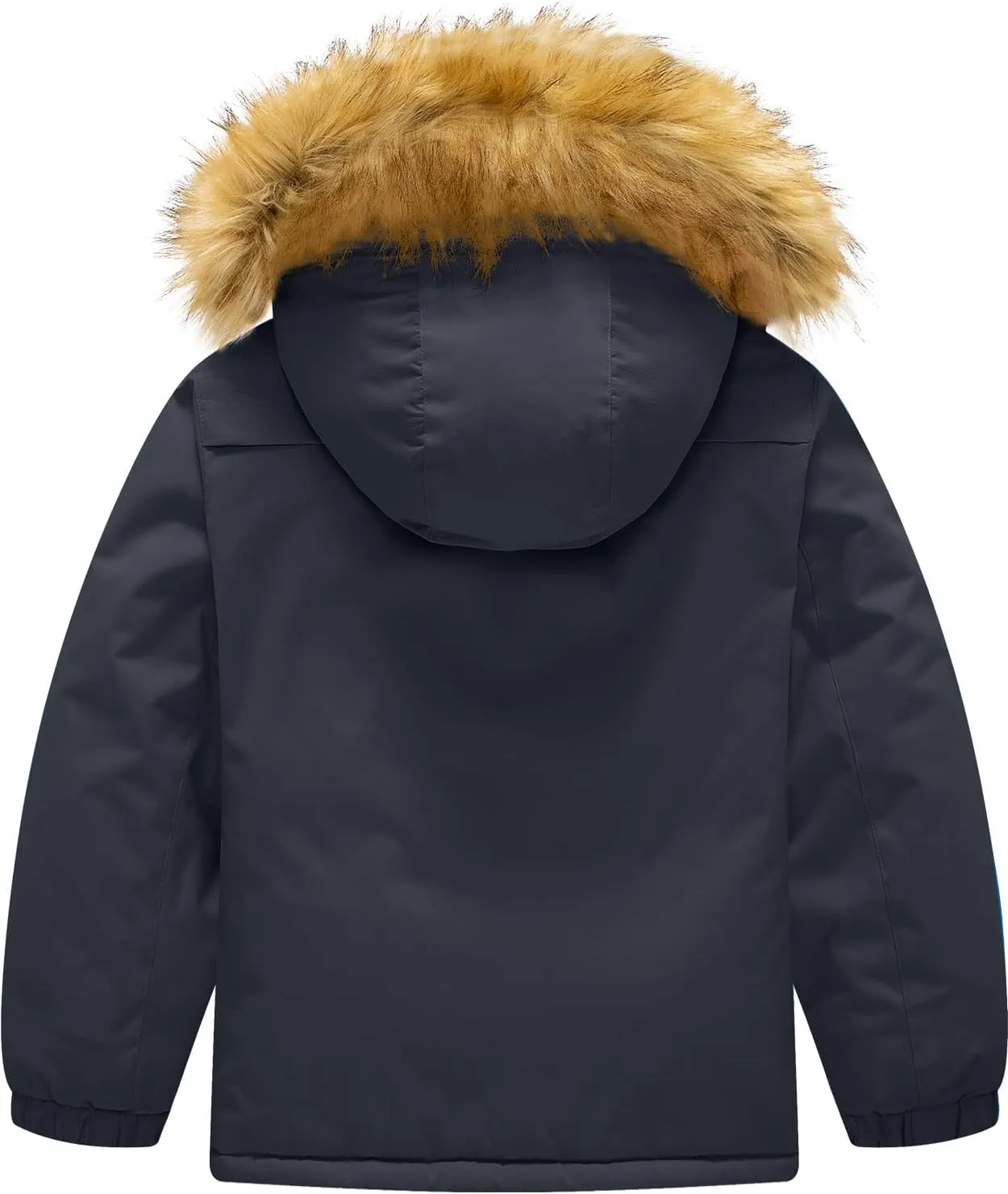 GEMYSE Boy's Winter Waterproof Ski Snow Jacket Hooded Fleece Windproof Jacket