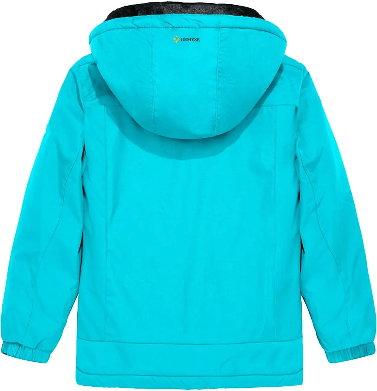 GEMYSE Girl's Waterproof Ski Snow Jacket Hooded Fleece Lined Windproof Winter Jacket