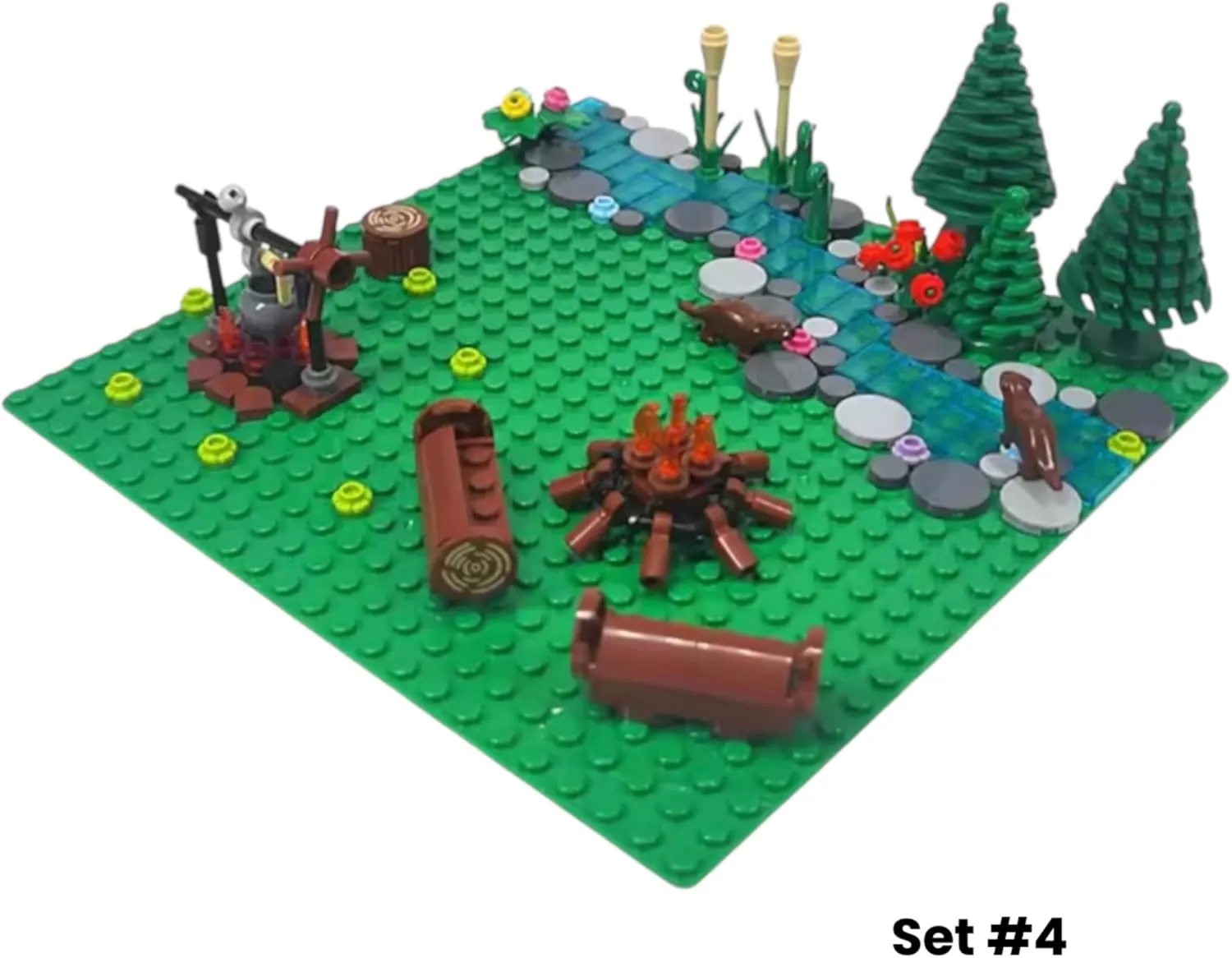 General Jim's Building Block Kit - Urban Camping Adventure Set, Tent & Campfire, Up to 675 Pcs - Compatible with All Major Brands (Campground 4)