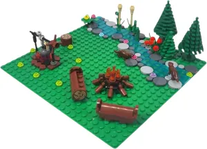 General Jim's Building Block Kit - Urban Camping Adventure Set, Tent & Campfire, Up to 675 Pcs - Compatible with All Major Brands (Campground 4)