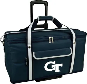 Georgia Tech Yellow Jackets Picnic Travel Cooler with Wheels- 64 Can Capacity- Collapsible Leakproof Cooler- Designed & Quality Approved in The USA