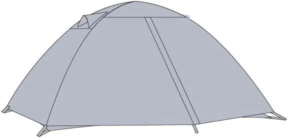 Glacier Gray 4 Person Family Tent,Double Layer,Waterproof,Perfect for Outdoor Camping