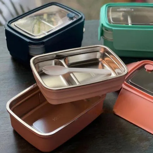 Globo Petite Fuji Double Decker Stainless Steel Bento Lunch Box - 1300 ML