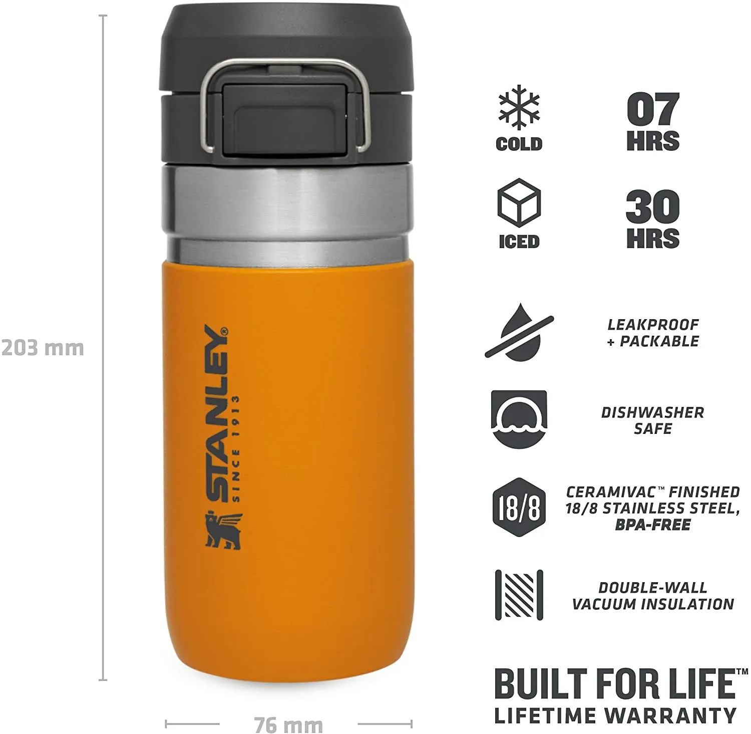 Go Quick Flip Water Bottle - 0.47L