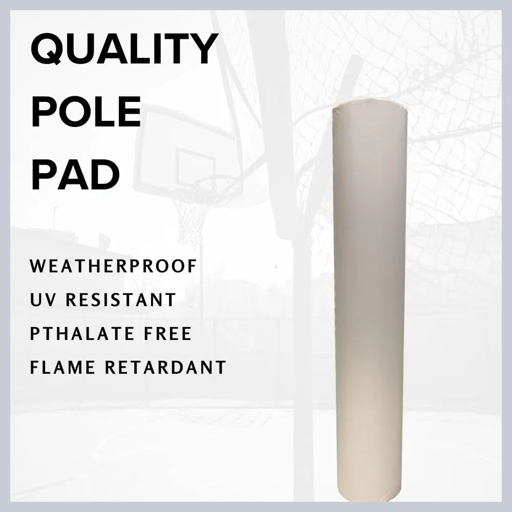 Goal Post Pad, 6 FT Tall, 2” Thick Foam, Hook/Loop Closure, Indoor/Outdoor, Weatherproof, UV-Resistant