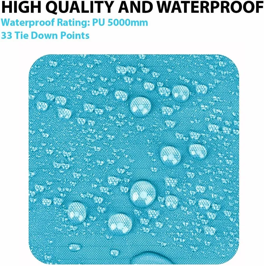 Gold Armour Rainfly Tarp Hammock, Premium 14.7ft/12ft/10ft/8ft Rain Fly Cover, Waterproof Ultralight Camping Shelter Canopy, Survival Equipment Gear Camping Tent Accessories (Sky Blue 14.7ft x 12ft)