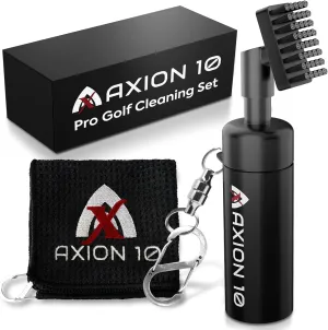 Golf Club Brush with Leak Proof Water Spray, Magnetic Clip & Microfiber Golf Towel – Golf Groove Cleaner for Clubs, Grips & Balls – Premium Golf Accessories & Gifts for men and golf gifts for women