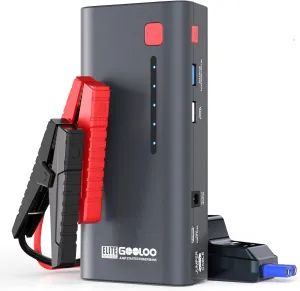 GOOLOO Jump Starter Battery Pack 3000A Peak SuperSafe Car Starter (Up to 8.5L Gas or 6.0L Diesel Engine) with USB Quick Charge and LED Light,12V Lithium Jump Box Booster Portable Charger,Gray