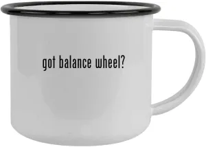 got balance wheel? - 12oz Camping Mug Stainless Steel, Black