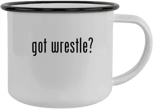 got wrestle? - 12oz Camping Mug Stainless Steel, Black