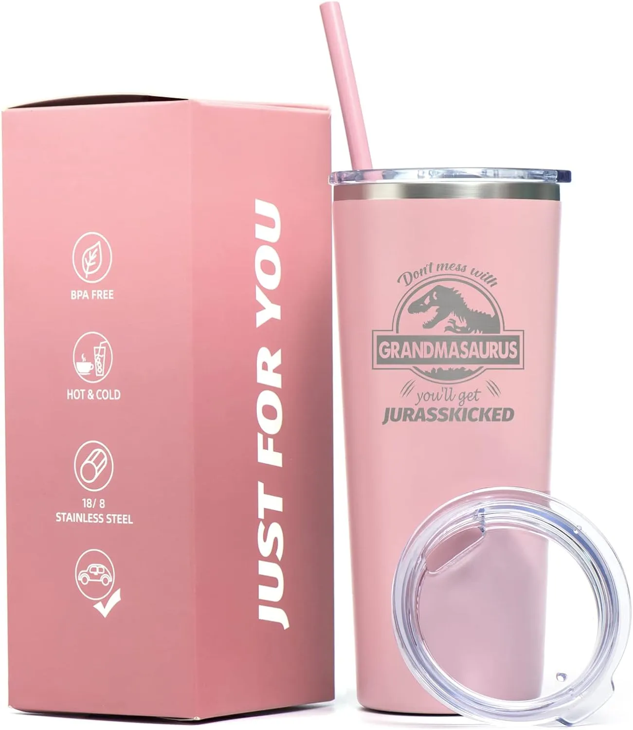 Grandma gifts-Mothers Day Gifts From Granddaughter, Grandson, Grandkids,Funny Best Birthday Gifts Ideas for Nana,New Grandma,Grandparents,Stainless Steel Tumbler 22OZ