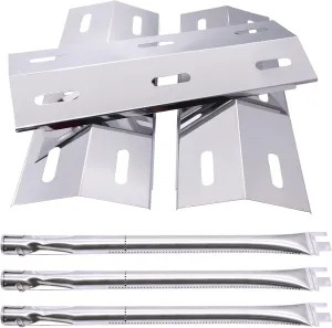 Grill Replacement Parts for Ducane 30400040 Parts, Repair Kit for Ducane Gas Barbecue Grill 3100, 3200, 3400 Replacement Burner Tube Heat Plate Shield DUCHD1, 30500048, 30500602, DUCHP1