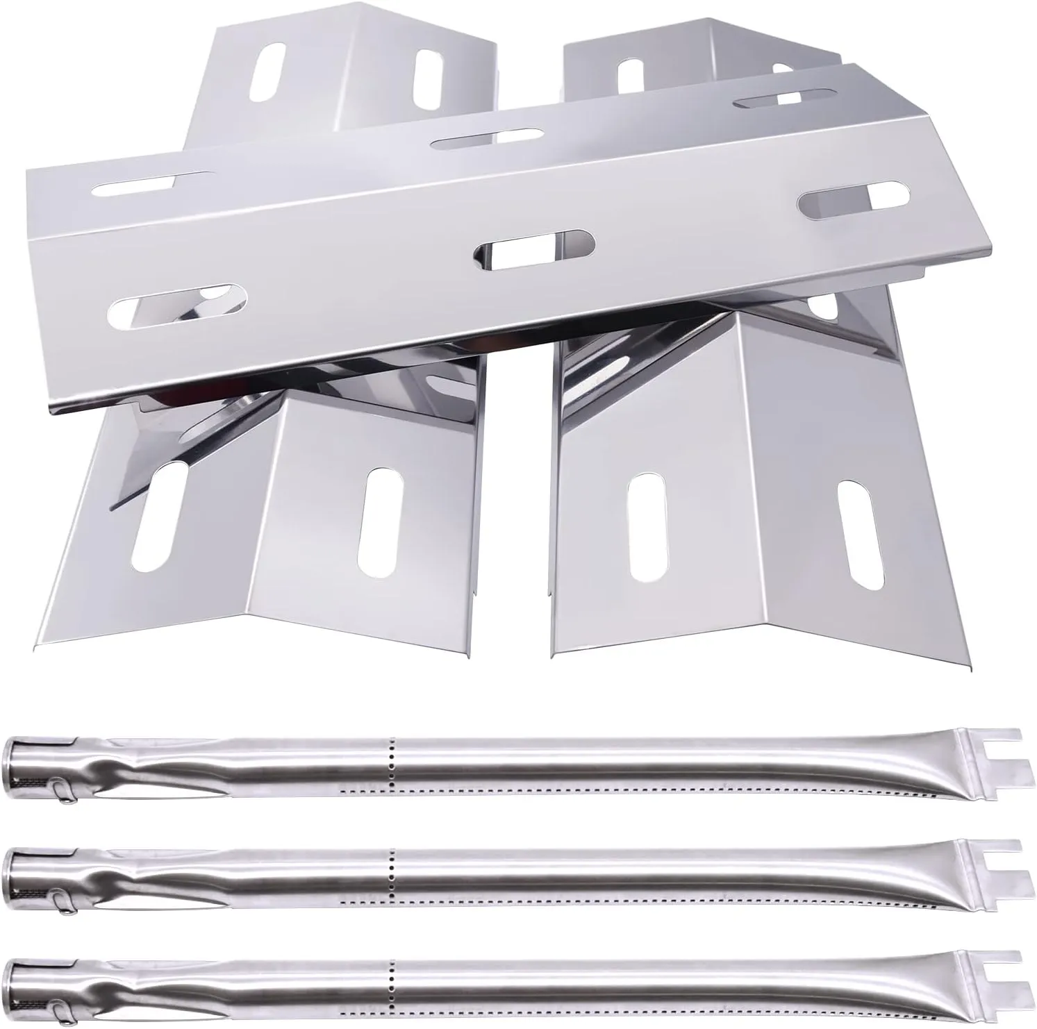 Grill Replacement Parts for Ducane 30400040 Parts, Repair Kit for Ducane Gas Barbecue Grill 3100, 3200, 3400 Replacement Burner Tube Heat Plate Shield DUCHD1, 30500048, 30500602, DUCHP1