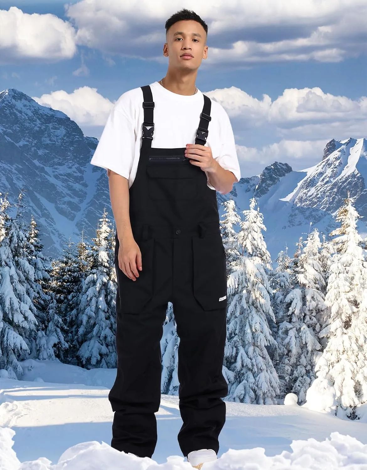GSOU SNOW Women Men Ski Bibs Snowboard Pants Snow Bibs Overalls Waterproof Windproof Insulated Winter Sport Warm