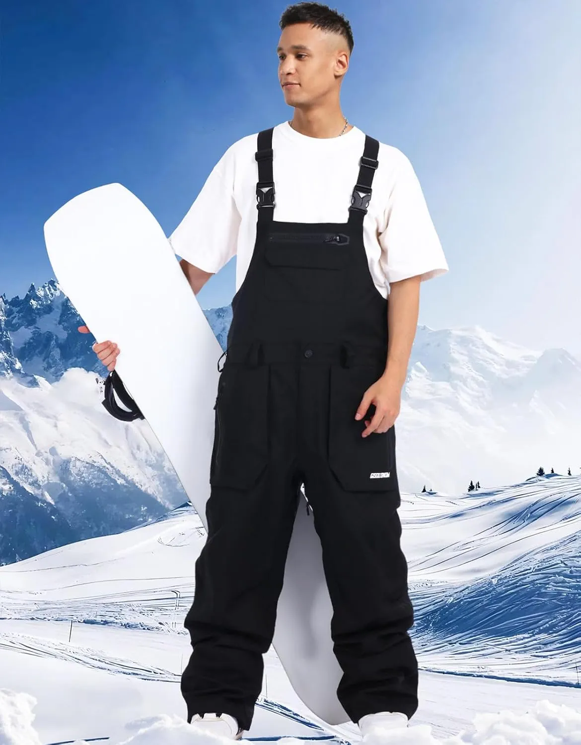 GSOU SNOW Women Men Ski Bibs Snowboard Pants Snow Bibs Overalls Waterproof Windproof Insulated Winter Sport Warm