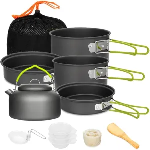 Gutsdoor Camping Cookware Set Camping Gear Campfire Utensils Non-Stick Cooking Equipment