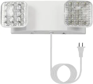 GZRUIYANG LED Emergency Lights with Battery Backup, Commercial Emergency Light Fixtures for Business Home Power Failure Emergency Exit Sign Lighting with 1.0 Meter Plug, Adjustable Square Head