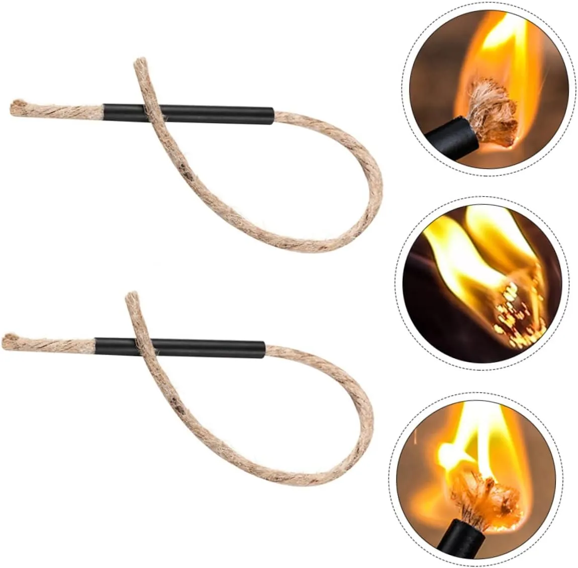 HANABASS para Portable Emergency Camping Lanterns Battery Powered Ferrocerium Matches Rope Gear Starters Rod Fire