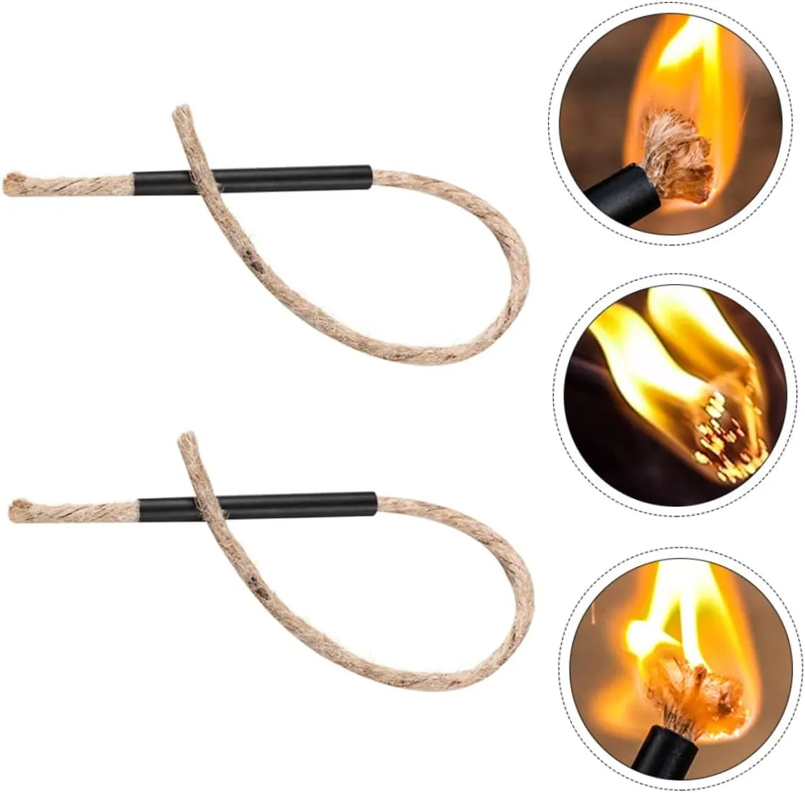 HANABASS Tin Cord Fire Charcoal Bellows Plugs Matches Solar Emergency Cool Kit Starter Torch Uberleben Wick