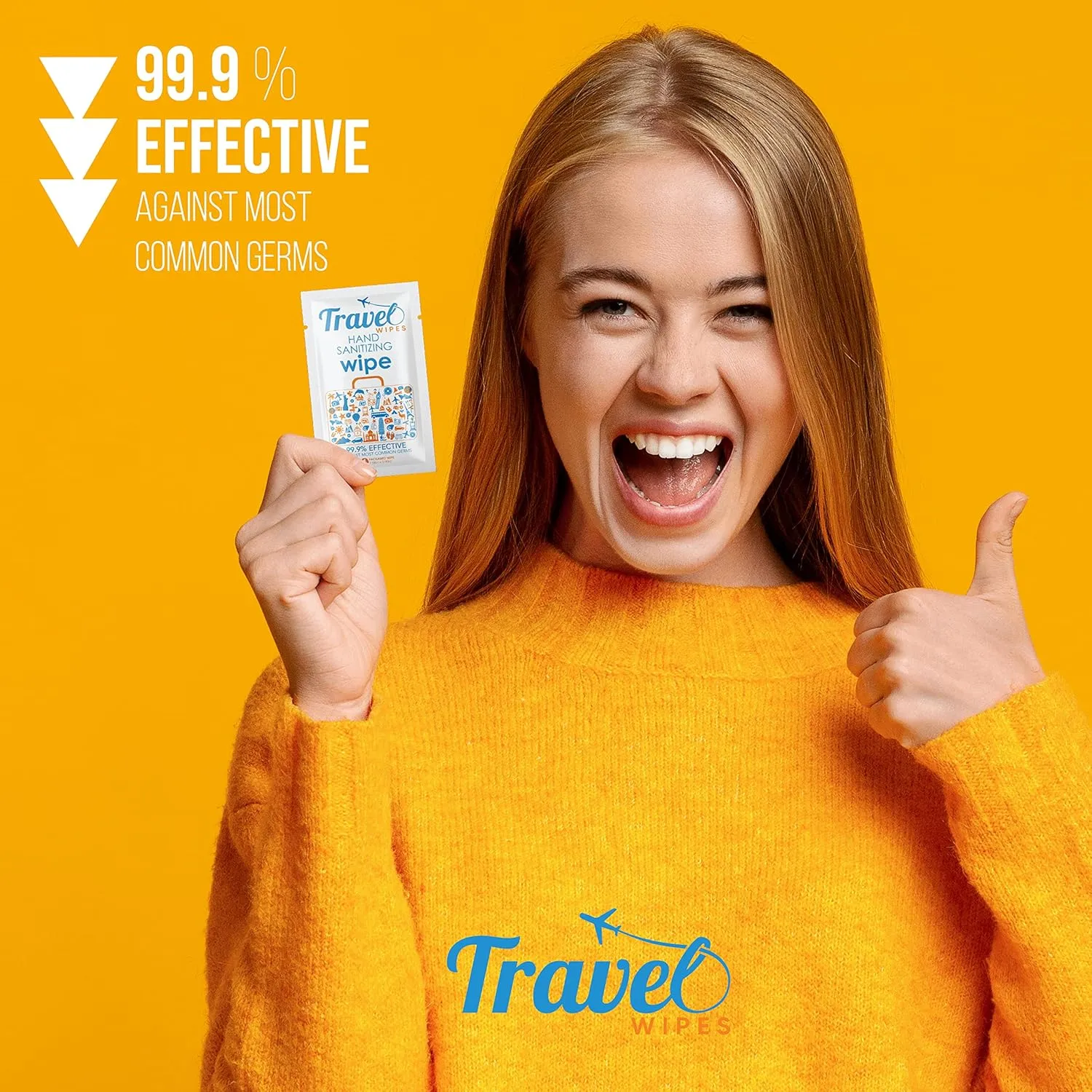 HAND SANITIZING Individually Packed Premium Hand Sanitizing Wipes for Travel, Home, Office, School, etc. with Moisturizer - Manufactured in USA (Fragrance-Free 30ct Box)