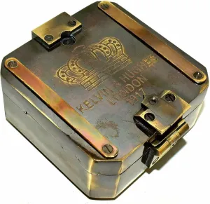 Handcrafted Vintage Brass Compass Functional Nautical Navigation Gift for Camping, Hiking, and Home Décor